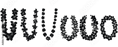 set of berry fruit wreath and border silhouette for food decoration and healthy design
