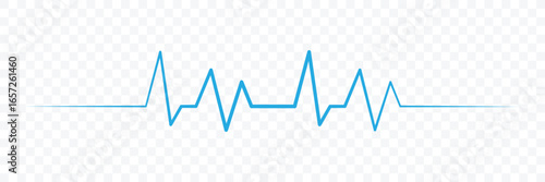 Heart rate pulse icon. Heart rhytm. Heart pulse silhouette, icon, symbol. Vector illustration. 