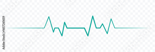 Heart rate pulse icon. Heart rhytm. Heart pulse silhouette, icon, symbol. Vector illustration. 