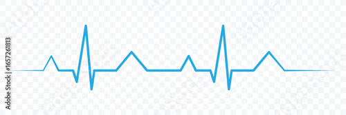 Heart rate pulse icon. Heart rhytm. Heart pulse silhouette, icon, symbol. Vector illustration. 