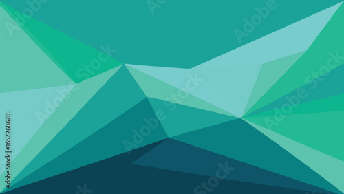 Geometric Abstract Background with Teal and Blue Faceted Shapes pattern