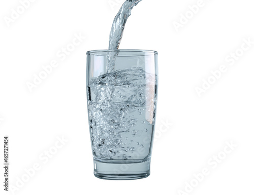 Wallpaper Mural Clear glass tumbler, water pouring Torontodigital.ca