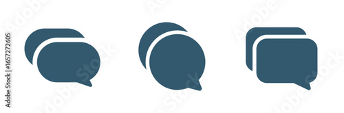 Chat bubble icon. Solid vector icon message, comment.