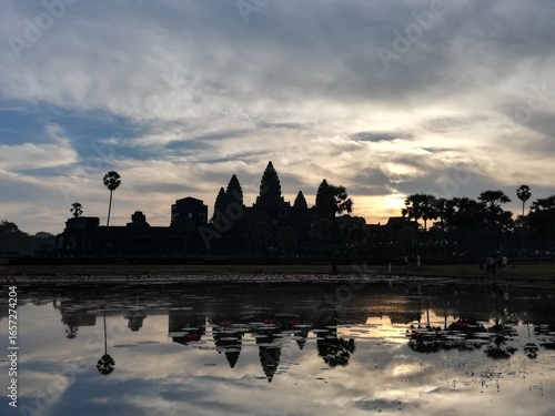 Stunning view of Angkor Wat, the iconic temple complex in Siem Reap, Cambodia