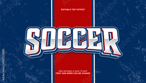 Football text effect with classic style that can be edited