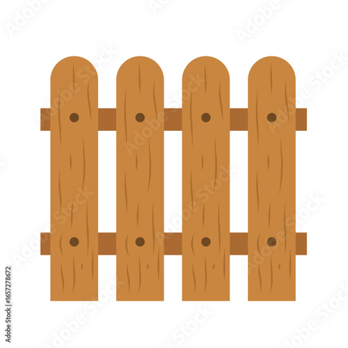 Wooden fence vector illustration
