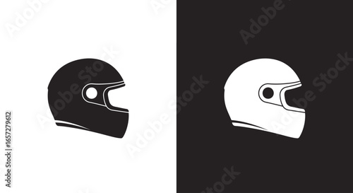 Racing helmet icon symbolizing speed safety motor sport protection and extreme racing equipment