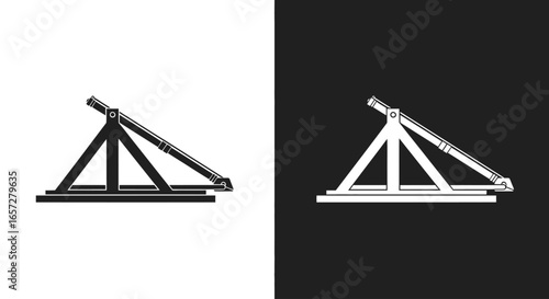 Catapult ancient war machine symbolizing medieval siege battle weapon destruction and warfare technology