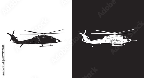Army helicopter symbol representing aviation defense combat war power and modern aerospace technology