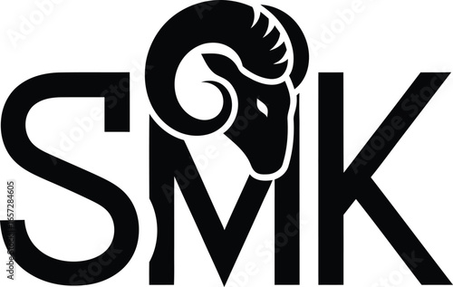 Smk logo with ram head symbol