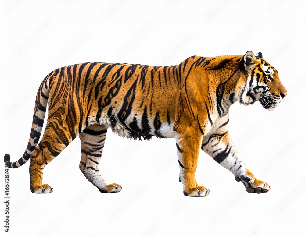 Naklejka premium Tiger Walking on Jungle Path