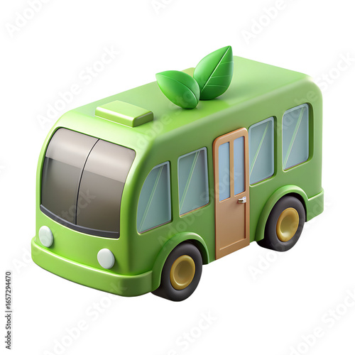 Eco-Friendly Cartoon Bus Sustainable