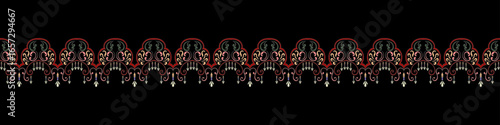 Elegant decorative borders for framing, fabric patterns, carpet patterns.