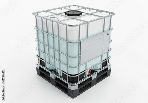 Industrial intermediate bulk container ibc tote tank on pallet