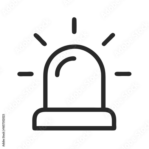 Siren light icon symbol shape flasher attention l Vector Image