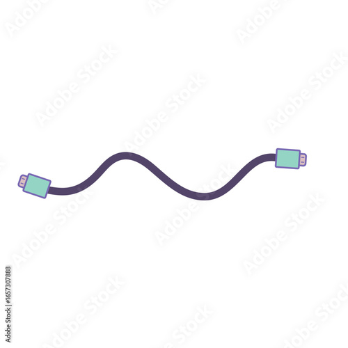 Modern USB cable icon. Charger smartphone  vector illustration. 