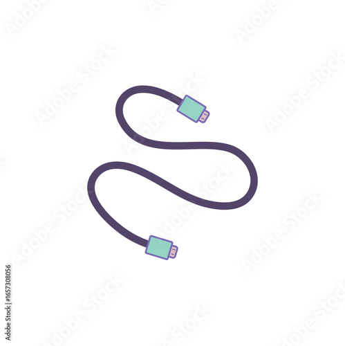 Modern USB cable icon. Charger smartphone  vector illustration. 