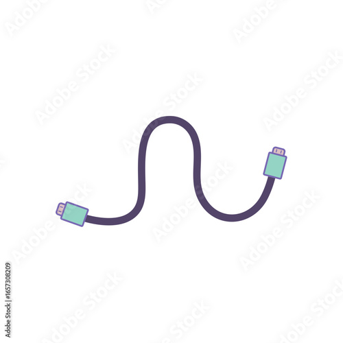 Modern USB cable icon. Charger smartphone  vector illustration. 
