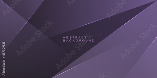 Abstract dark purple fractal banner background. Simple elegant pattern for graphic design. Eps10 vector