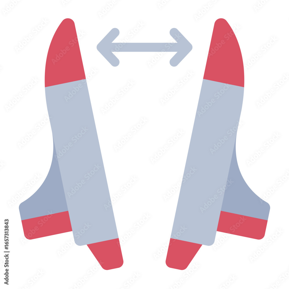 payload fairing flat icon protecting cargo during rocket launch