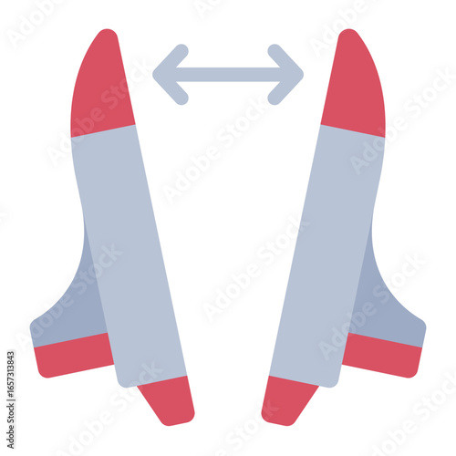 payload fairing flat icon protecting cargo during rocket launch