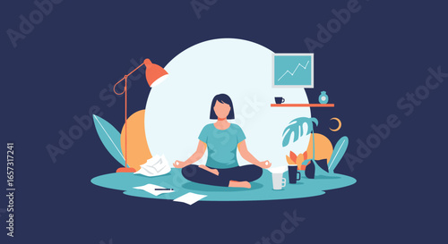 Mindfulness meditation practice for enhanced mental clarity and reduced stress