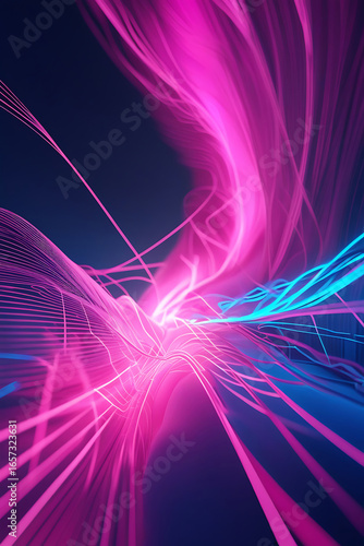 Vibrant Abstract Gradient in Indigo & Magenta, AI