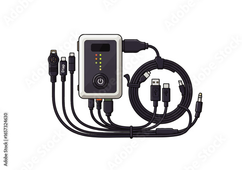 Multi-Port Audio/Data Hub with Integrated Power and LEDs