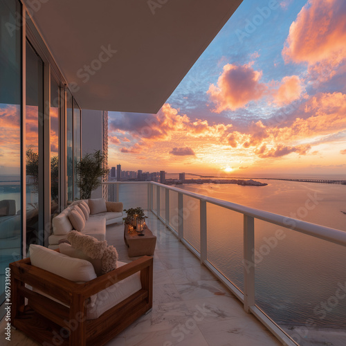 Miami Luxury Balcony - Real Estate Listing Photo
