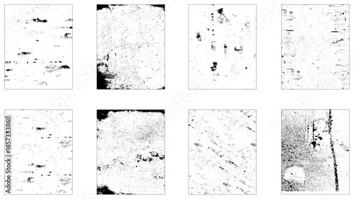 Dirty borders collection on white background. Dust Overlay Distress Grain: To achieve a grungy look, just place the illustration over any object. 