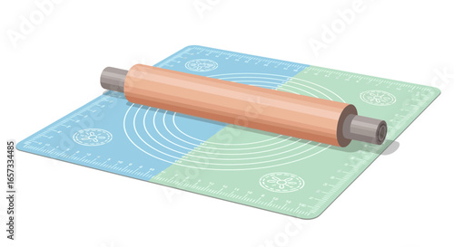 Essential baking tools rolling pin and mat for dough perfect for kitchen decor