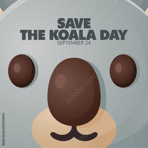Photography vector graphic of Save The Koala Day ideal for Save The Koala Day celebration