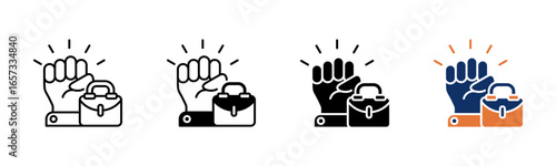 Trade Unions icon sheet multiple style collection
