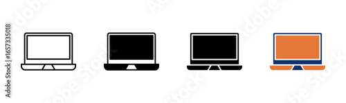 Laptop icon sheet multiple style collection