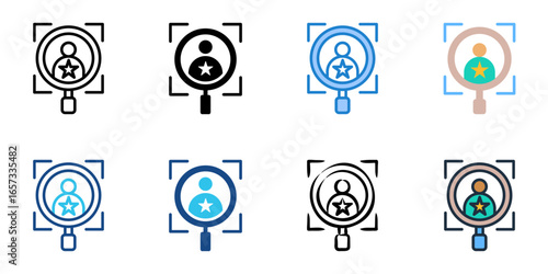Talent Acquisition icon set multiple style collection 
