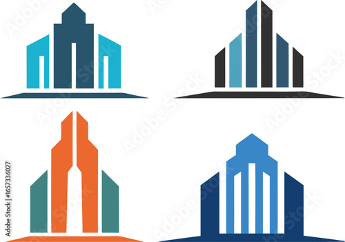 Real Estate and Building Vector Logo Set