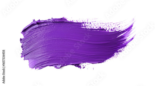 Purple paint brush stroke isolate on transparent background