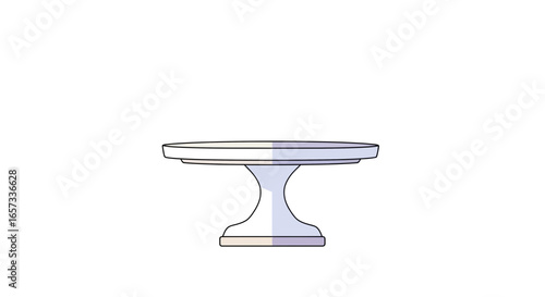 Stylized Cake Stand Illustration Isolated on a Clean White Background