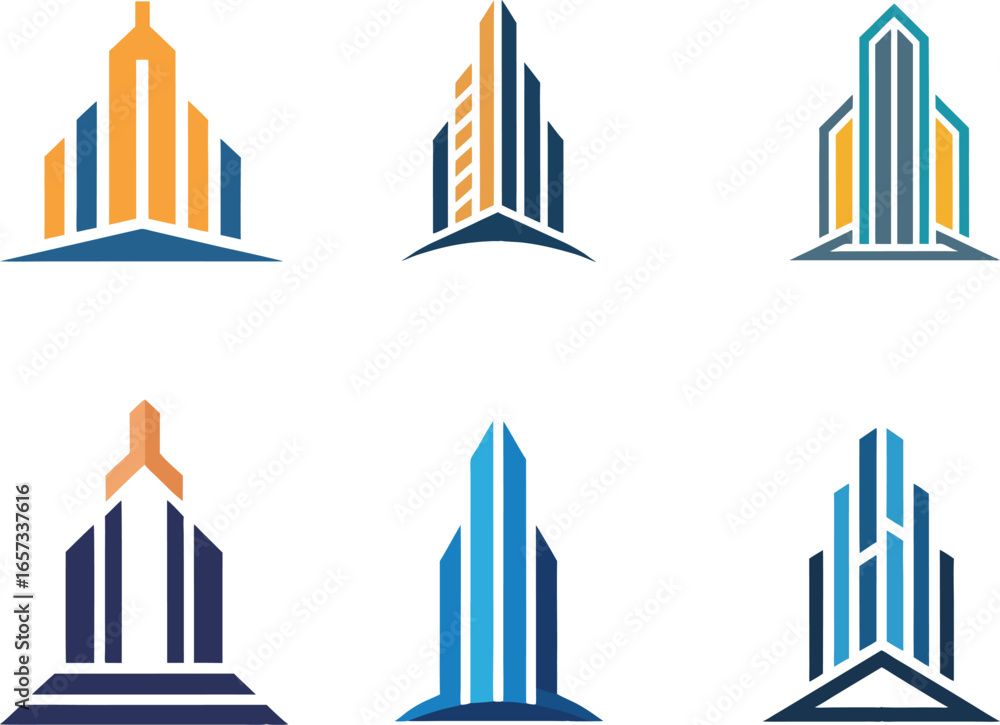 Fototapeta premium Corporate Tower Logo Collection