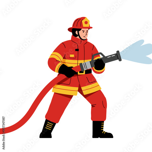 Firefighter in Action