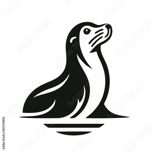 Sea Lion Logo Design Vector Illustration