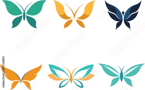 Nature-Inspired Butterfly Logos Collection