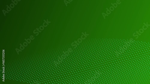 Neon Particle Network Animation with Connected Lines on Green Gradient Background