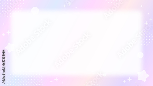 ポップで可愛い配信用のフレーム背景	