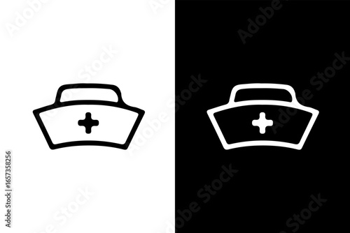 icon hospital vector design illustration solid mono color 