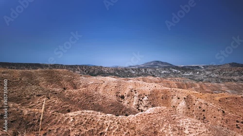 Panoramic view of the Gorafe desert in Andalusia, Spain