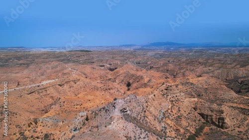 Panoramic view of the Gorafe desert, Granada, Spain