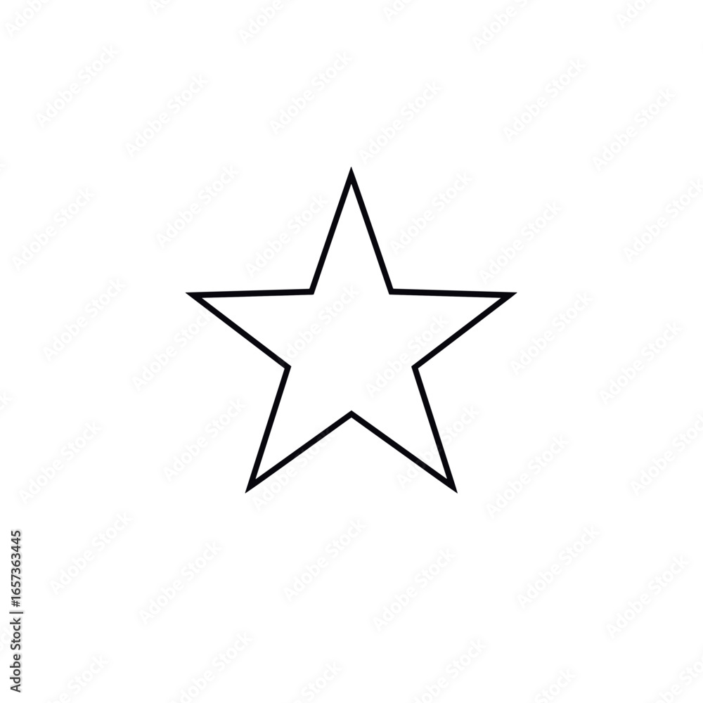 Obraz premium black star on white background