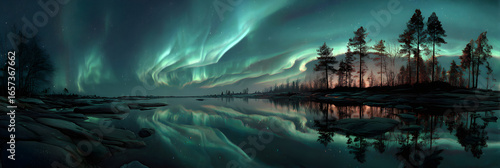 Magical Northern Lights Display: A Spectacular Celestial Show of Aurora Borealis Colors Dazzling the Night Sky Over Arctic Landscapes Unveiling Nature's Mystical Beauty