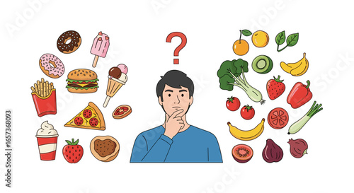 Making healthier food choices between junk food and nutritious options understanding dietary decisions and wellbeing